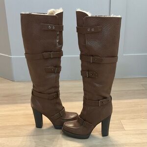 Luxury Rebel Leather Fold Over Boots